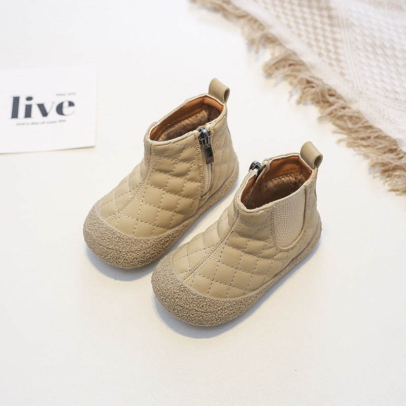 Bottes de coton confortables et chaudes pour enfants
