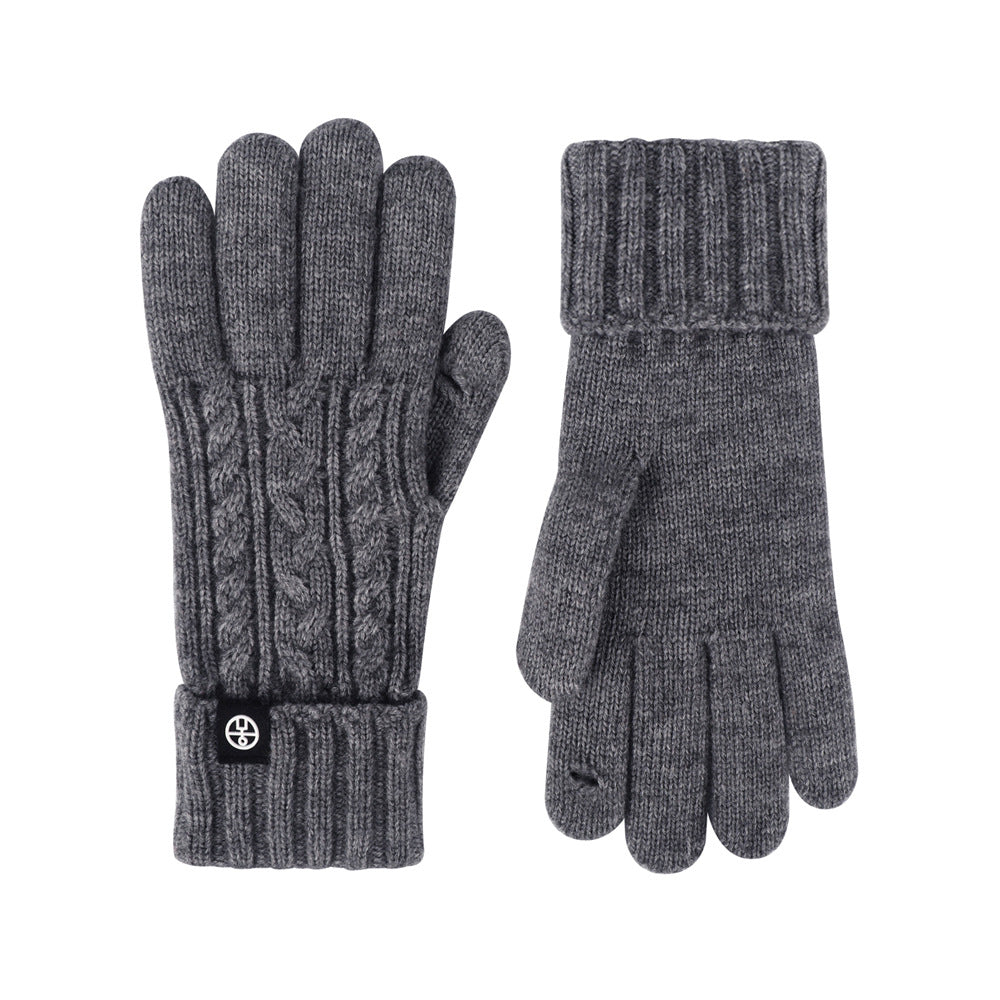 Gants tricotés pour le cyclisme en plein air d'hiver