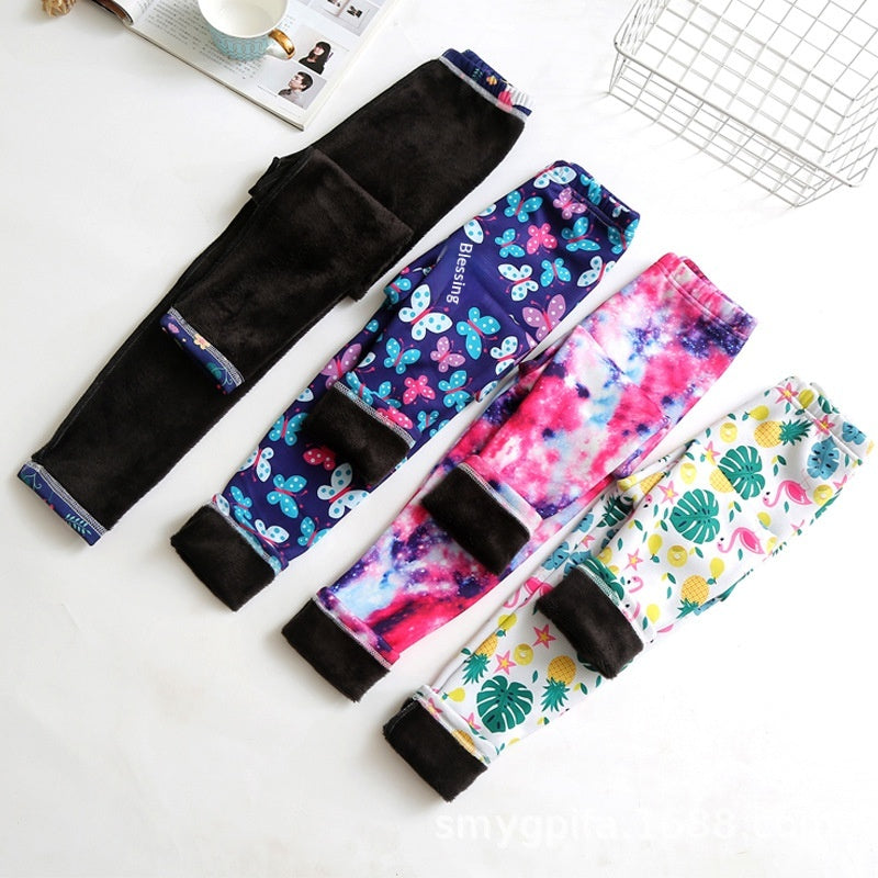 Filles Fine-Flannel PrintempsAutomne Vêtements de dessus Pantalons lait-viscose
