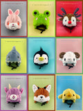 Set original de casque de ski décoratif en peluche animal cartoon