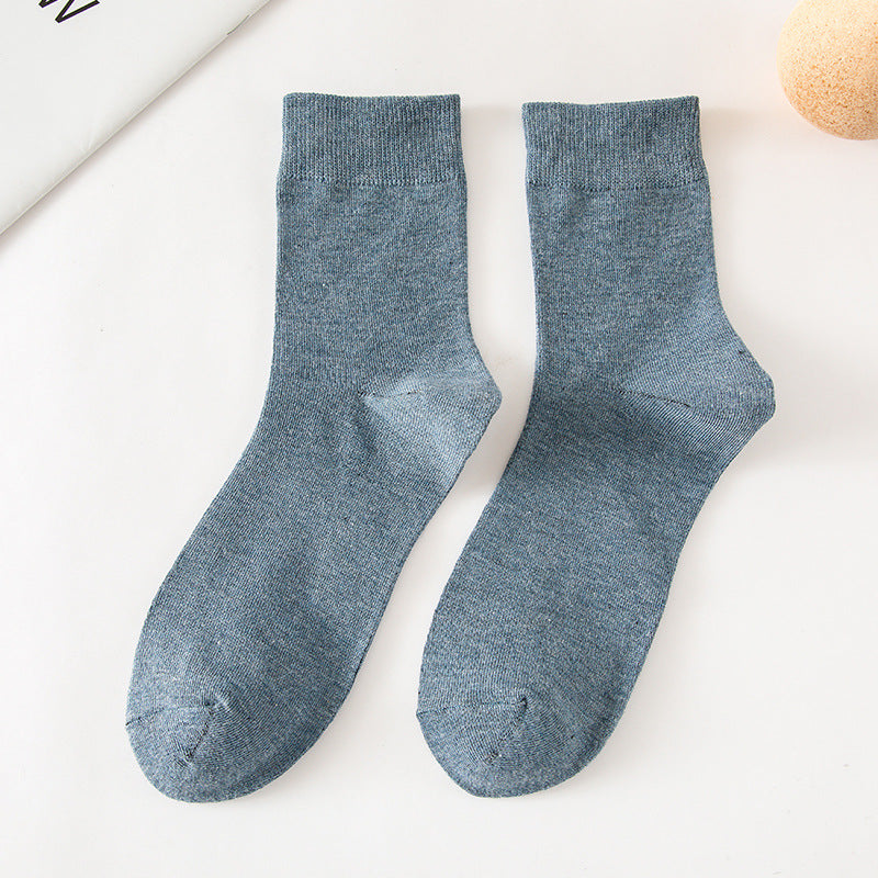 Chaussettes de tube Automne et hiver Couleur solide