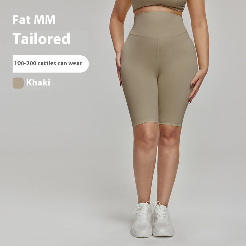 Nylon Plus Taille Short sportif Haute taille