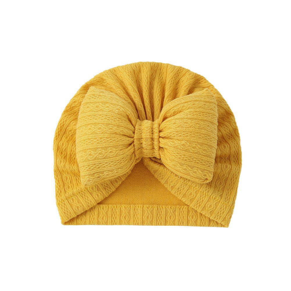 Chapeau de bateau bébé en coton tricoté Remplissage Big Bow Chapeau de bateau bébé