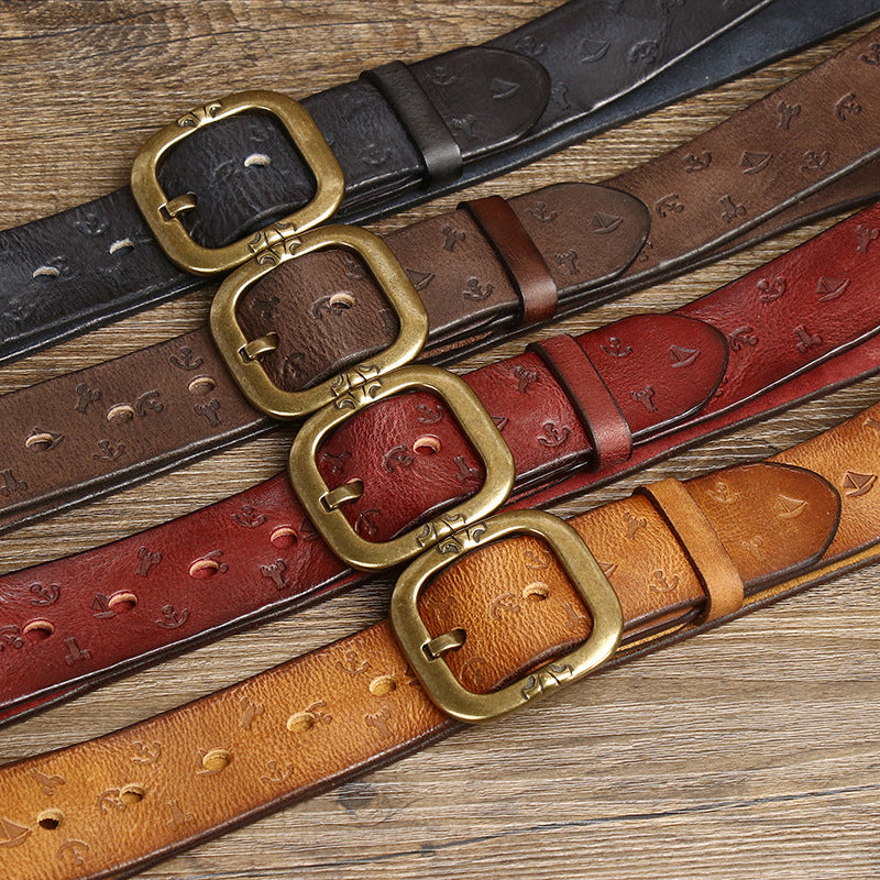 Ceinture en cuir modèle coréen