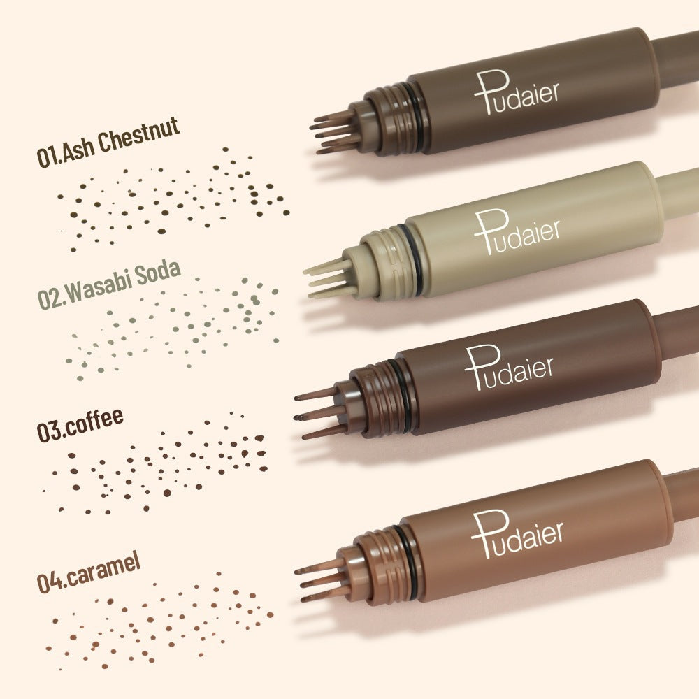 Stamp de simulation naturelle 4 couleurs Maquillage Freckle stylo