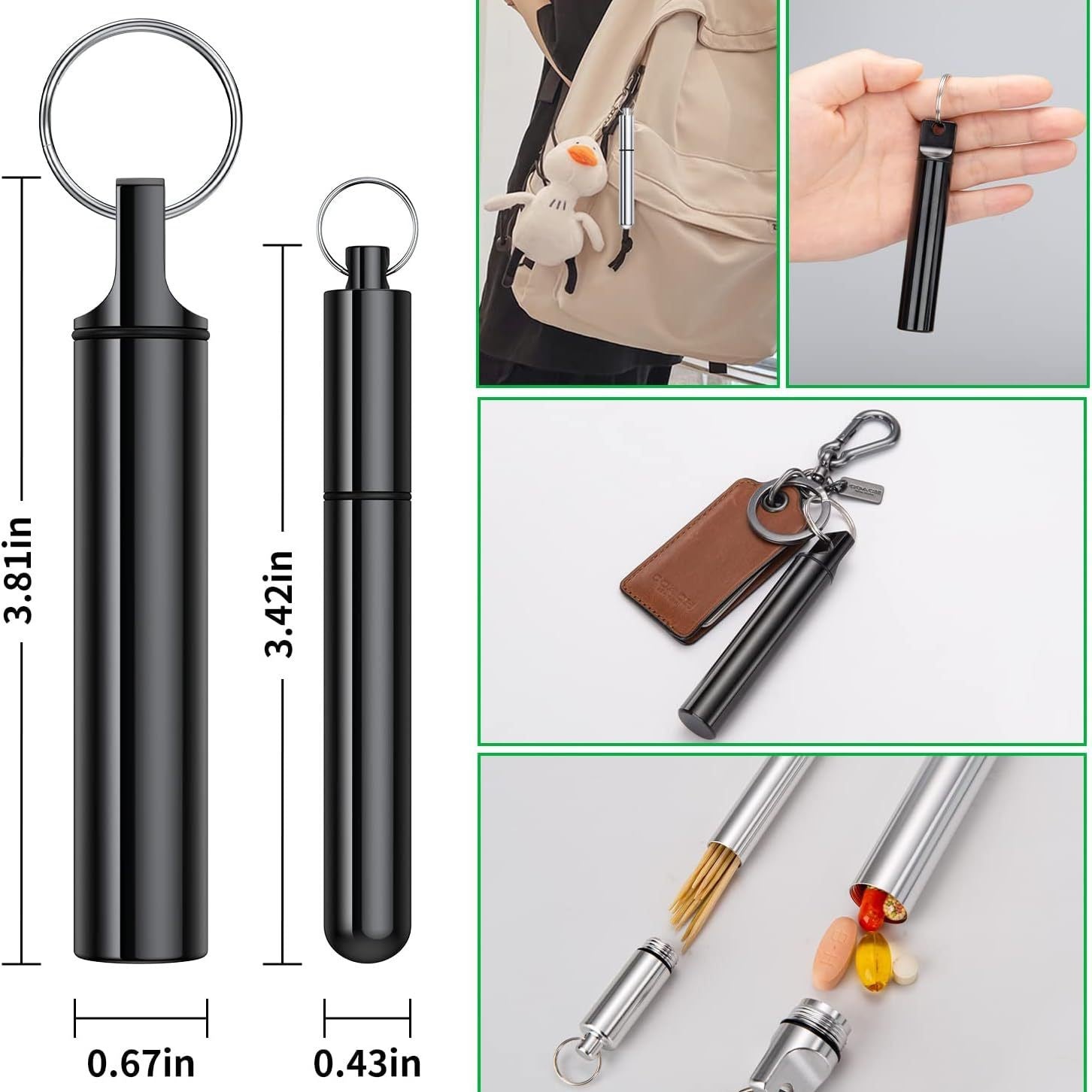 Récipient de rangement en alliage d'aluminium plat