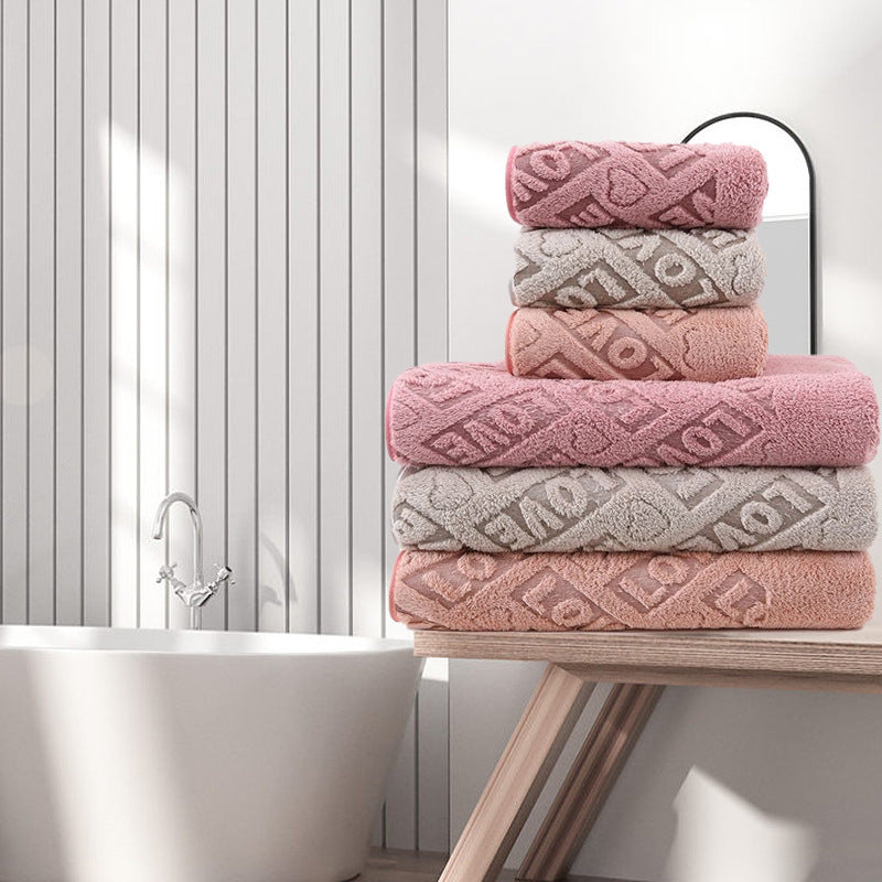 L'ensemble de serviettes de bain Jacquard Coral est plus absorbant et ultra doux pour le séchage Hai