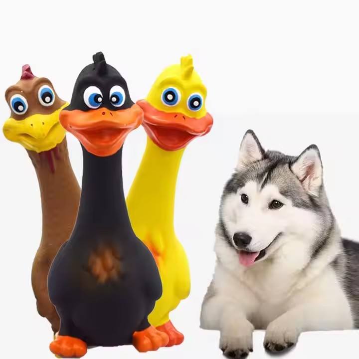 3pcs Latex criant jouets de poulet Eco Friendly TPR Pet Squeaky Dog Interactive Play Chew T