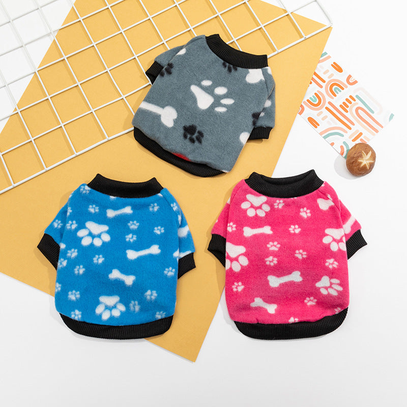 Chien AutomneHiver Shaggy Fleece Sweatshirt Vêtements pour animaux de compagnie