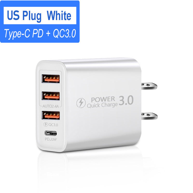 Chargeur de voyage American Standard European Standard 3USB Type-C Fiche de recharge 3USB PD Multi