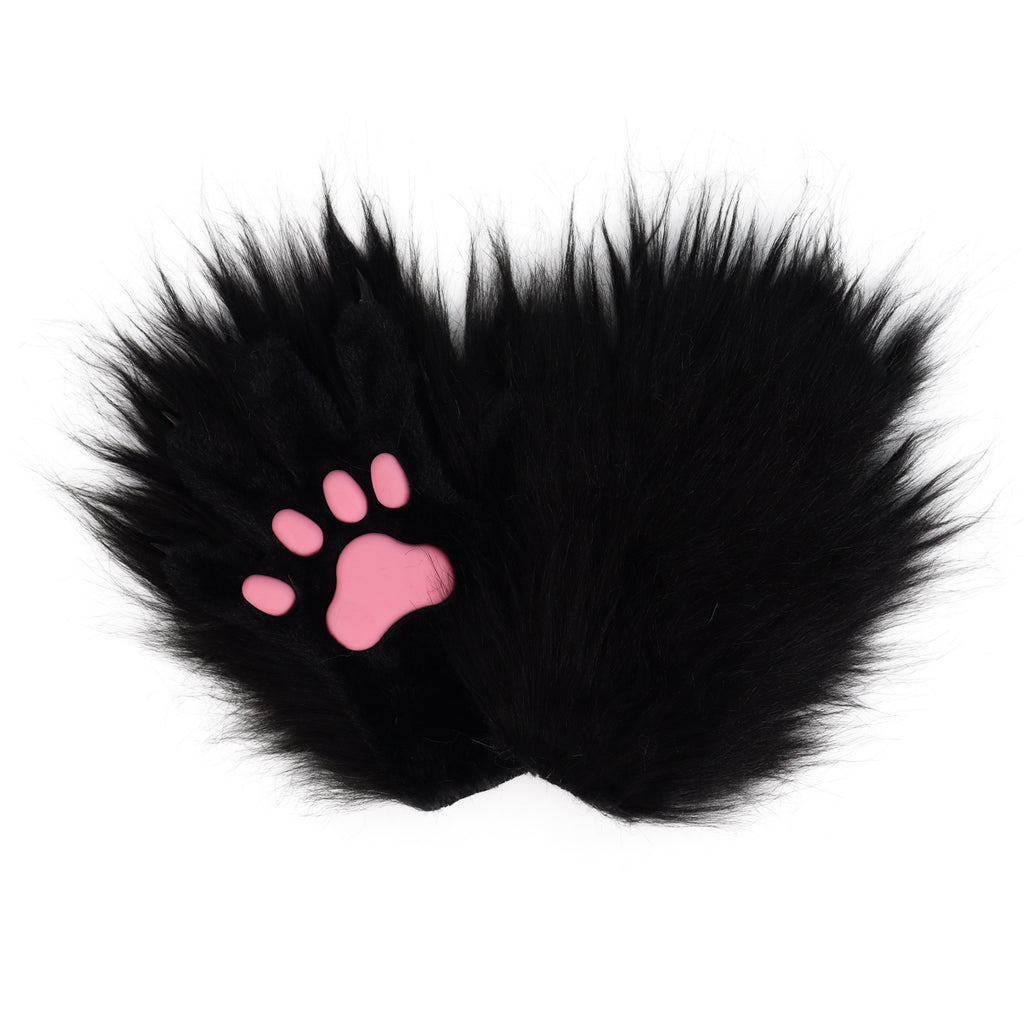Halloween longue-plush Cat-claw Full-finger et demi-finger Gants