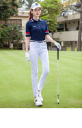 Golf Femmes T-shirt à manches longues Stand-up Collar Sunscreen Version Coréenne de Slim Sports