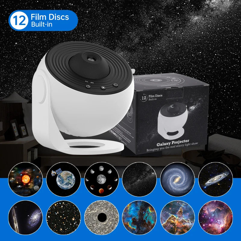 Projecteur Galaxy de nuit Starry Sky Projector 360 Rotate Lampe Planétarium pour les enfants Lit