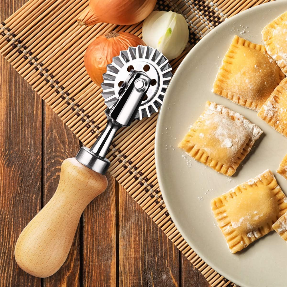 Pâtisserie & Pâtes Cutter Roue - Ravioli fluted Crimper & Outil de pâte décorative