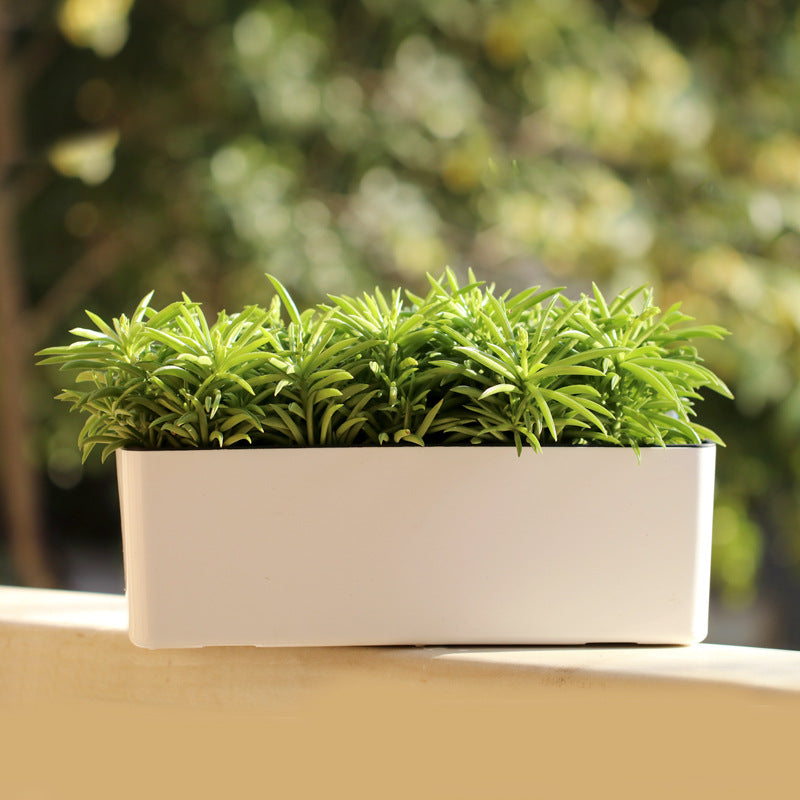 Pot à fleurs en plastique rectangulaire auto-arrosage