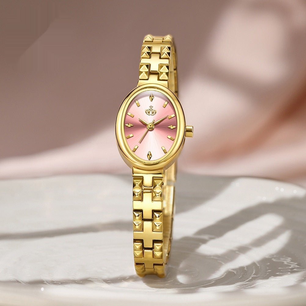Montre Quartz de luxe abordable avec un bracelet en acier pour les femmes