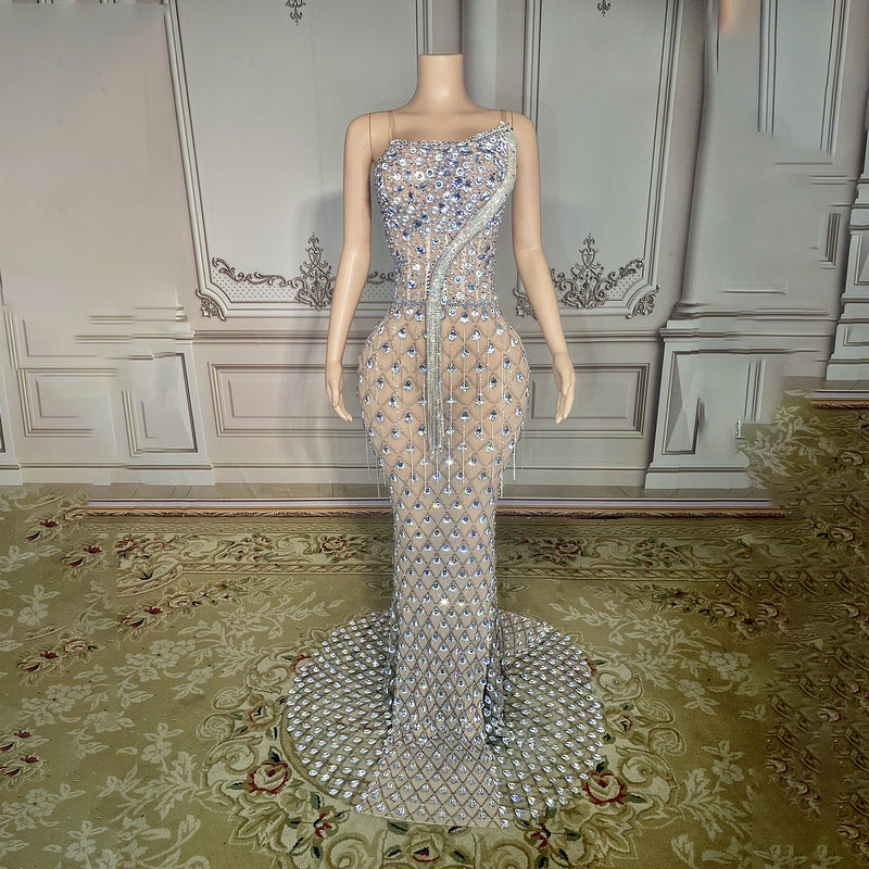 Aucun dos sans traces Sexy Élégant Gown de queue de poisson