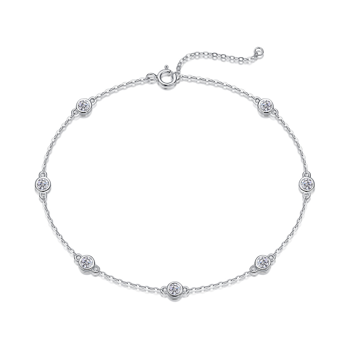 Bracelet S925 Argent 1.4g Moissanite