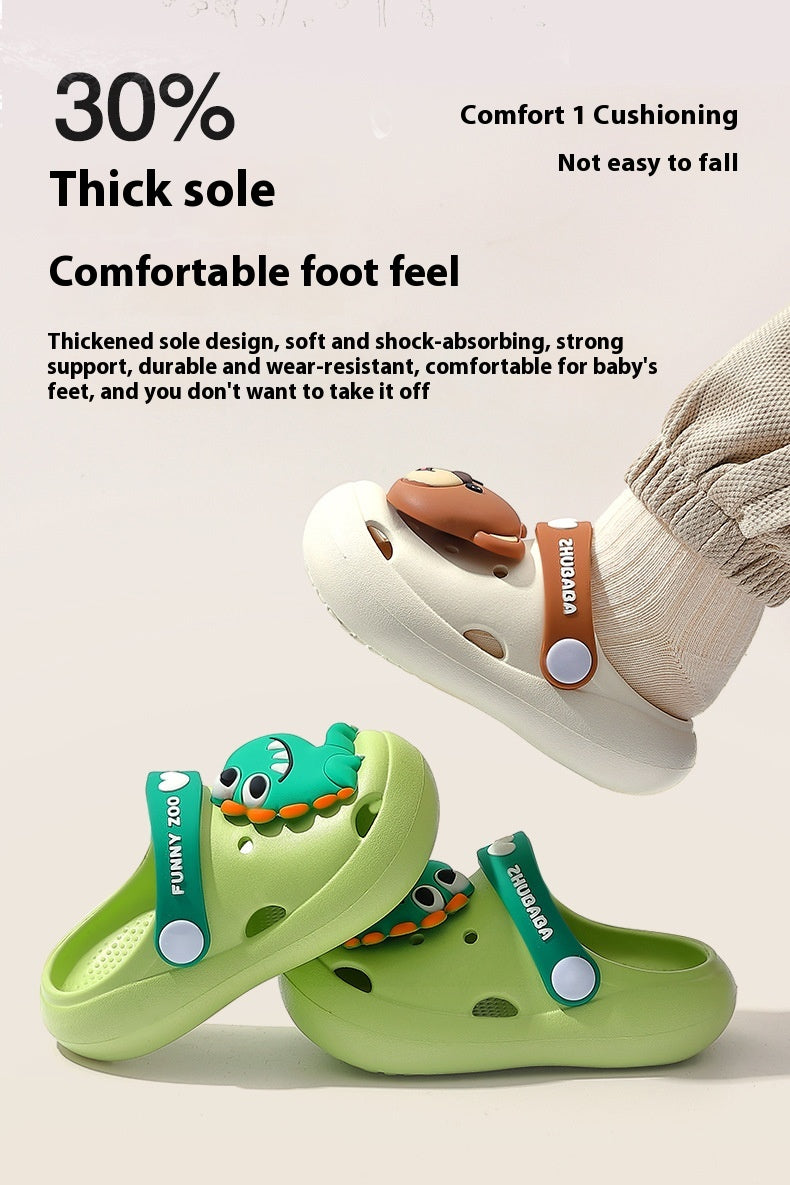 Pantoufles pour enfants Summer Cartoon Baby Soft Bottom Hole Chaussures Garçons et Filles Fermé orteil S