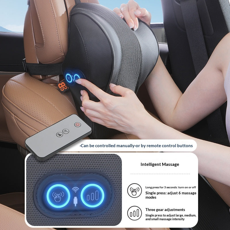 Accoudoir de voiture Massage électrique Lombaire Support Coussin