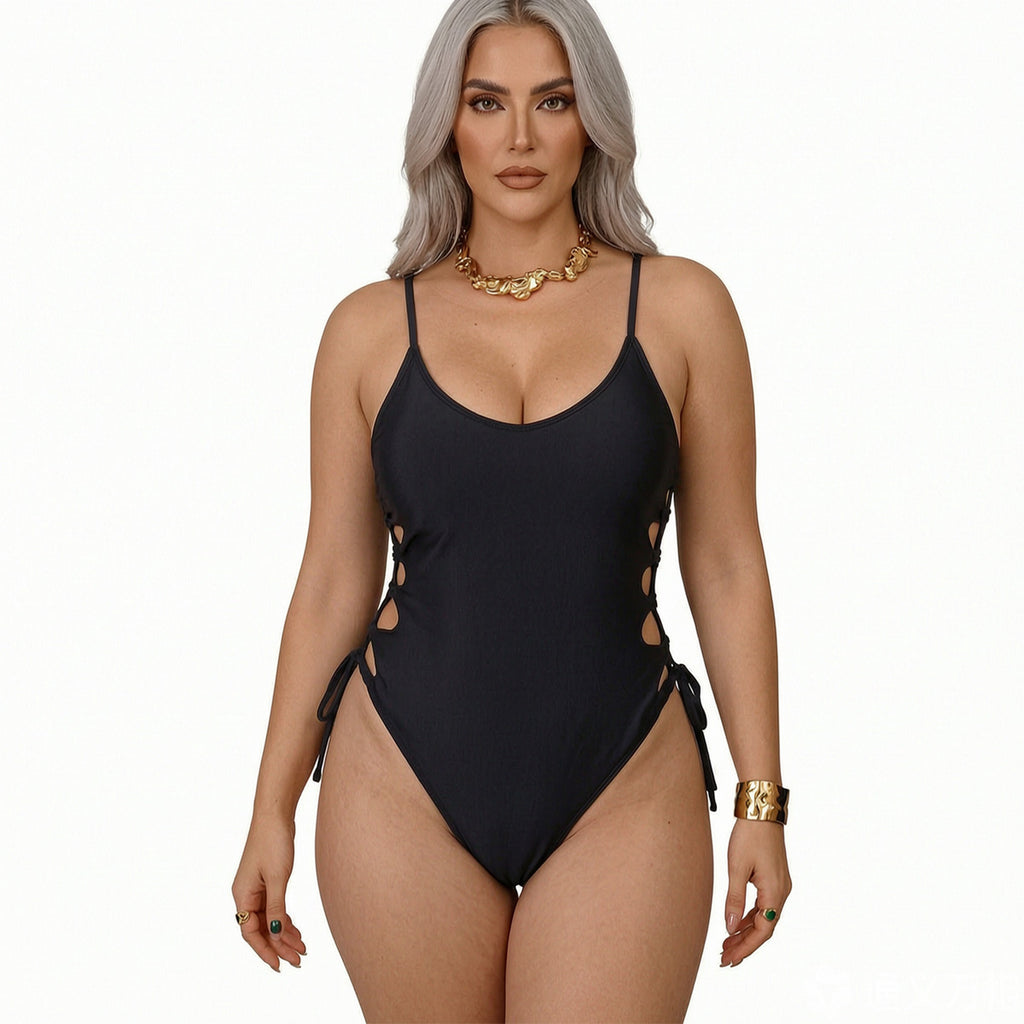 Cutout côté femme Dentelle haut une pièce maillot de bain