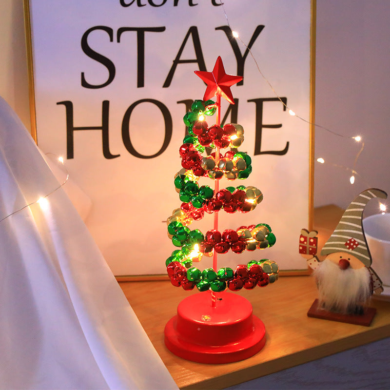 Lumière décorative de l'arbre de Noël de Bell en fer brut LED