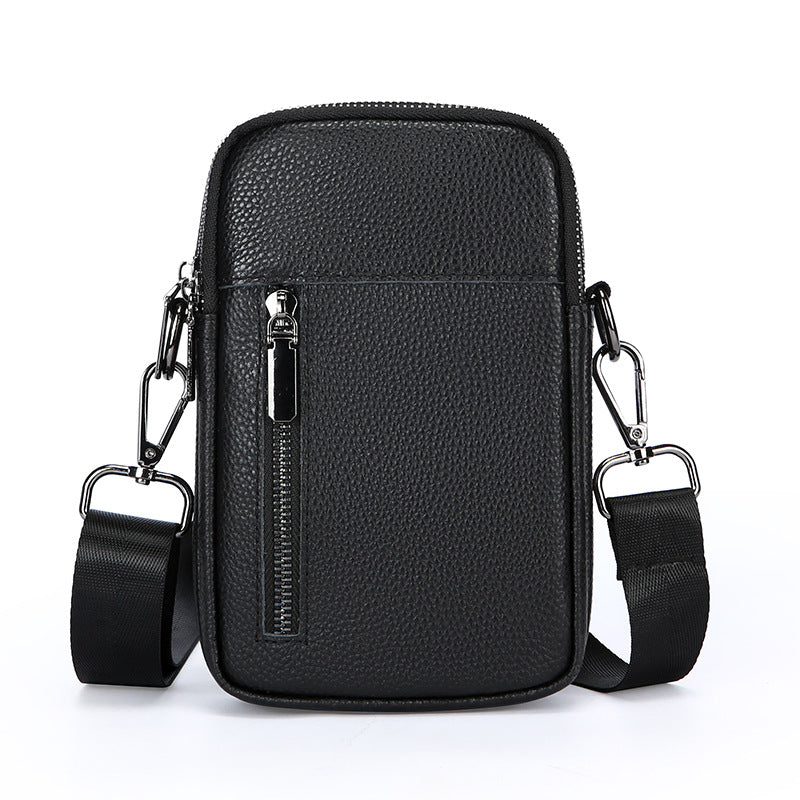 Sac croisé en cuir de première couche pour hommes