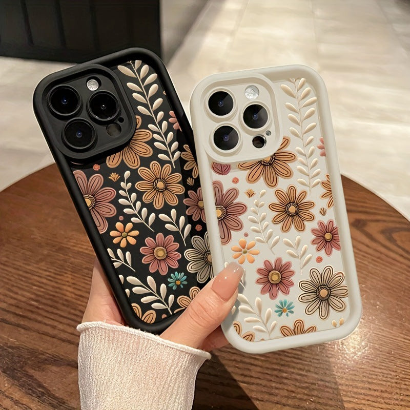 Étui de téléphone d'échelle Classic Flower Design résistant aux gouttes