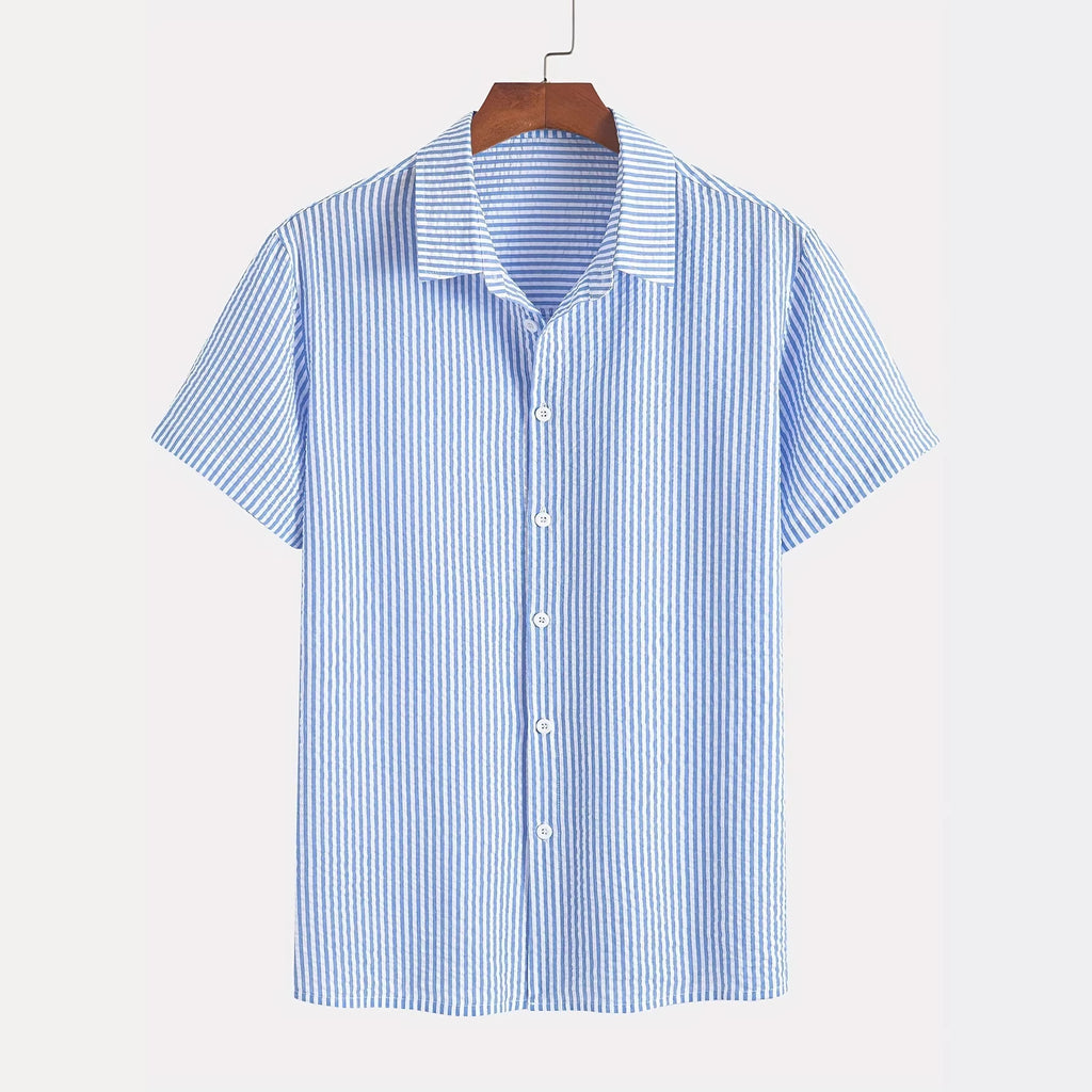 Chemise retro à manches courtes pour hommes
