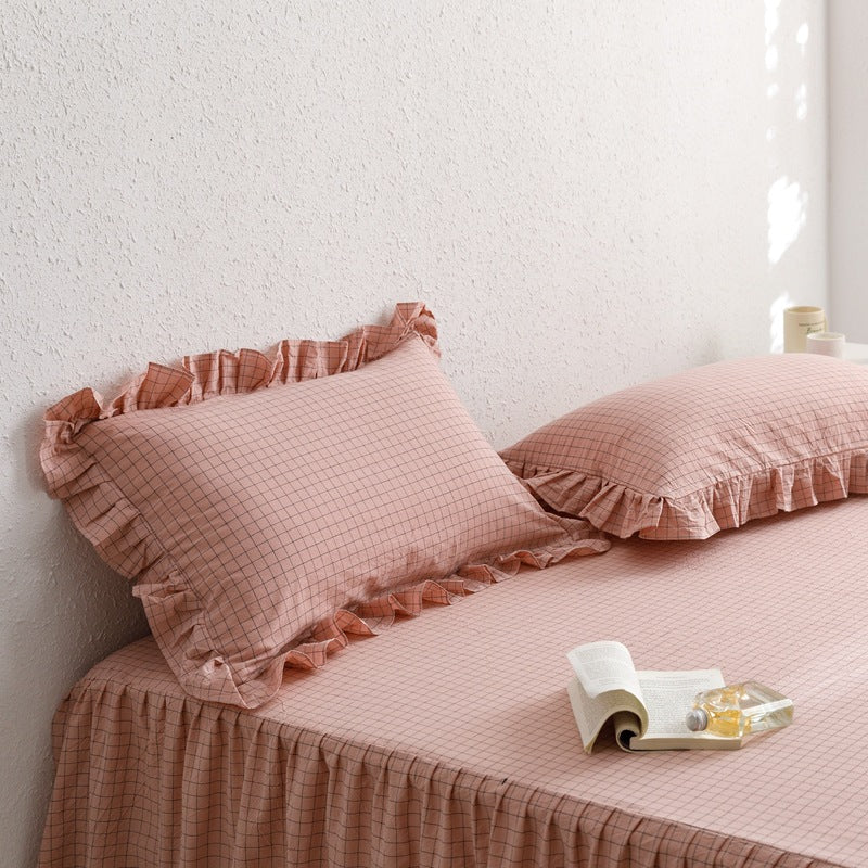Plie de coton épaissée Coussin simple avec tige de dentelle