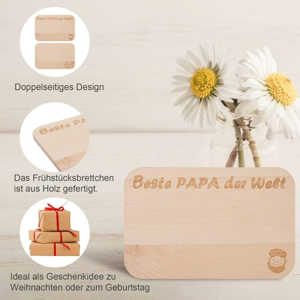 Cadeau papa Cadeau de Noël Cadeau papa Conseil de petit-déjeuner Meilleur papa Cadeaux Conseil de petit-déjeuner en bois