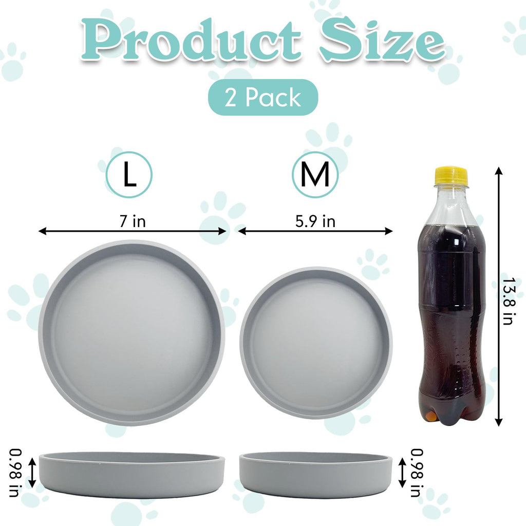 Silicone Cat Food Bowl Plats peu profonds Large Cats Bowls Kitty Plates Relief Whisker Fatigue