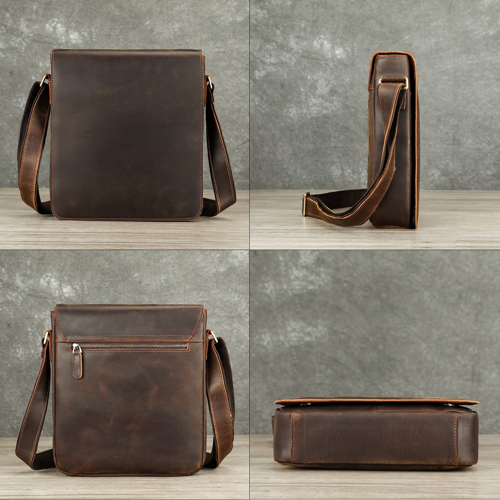 Sac croisé en cuir premium pour homme