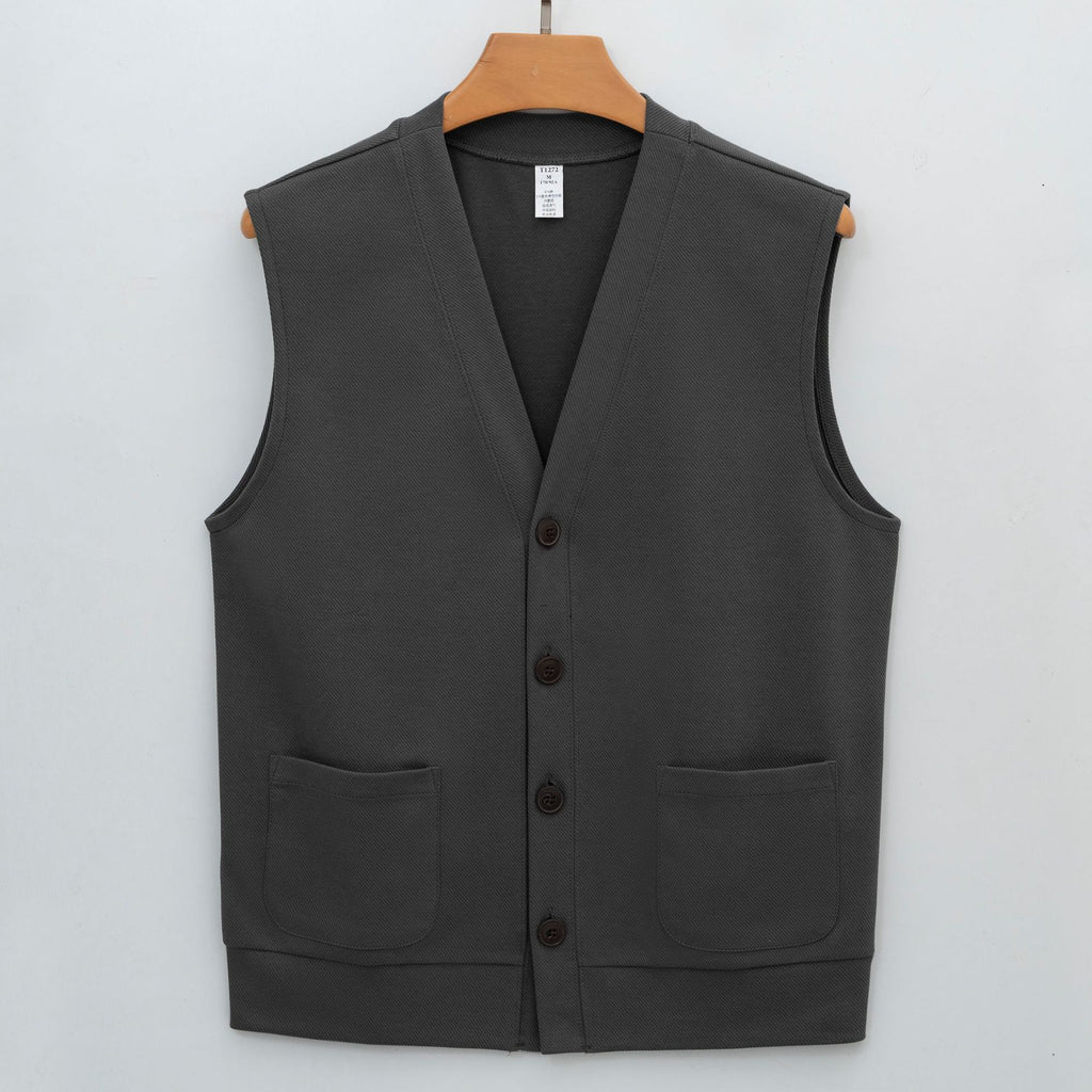 Veste de cardigan casual en couleur solide pour hommes
