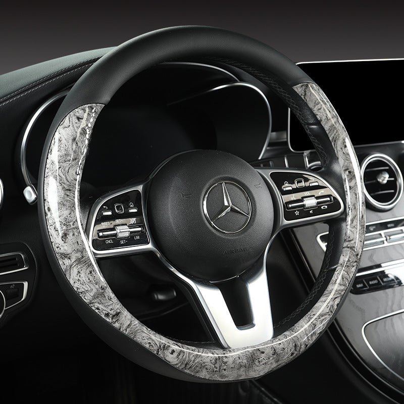 Crystal wood steering wheel trim
