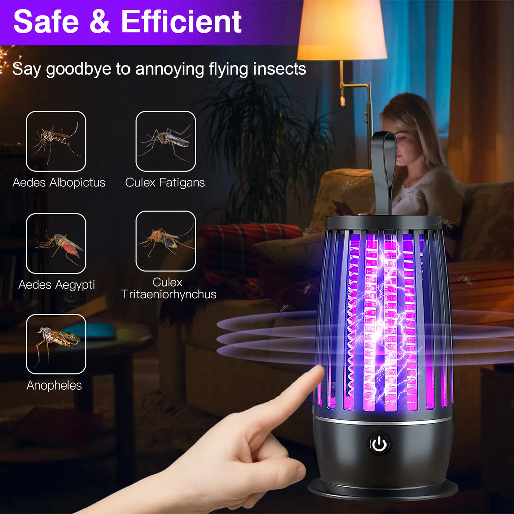 Lampe de tueur de Mosquito rechargeable Bug Zapper avec la lumière de nuit