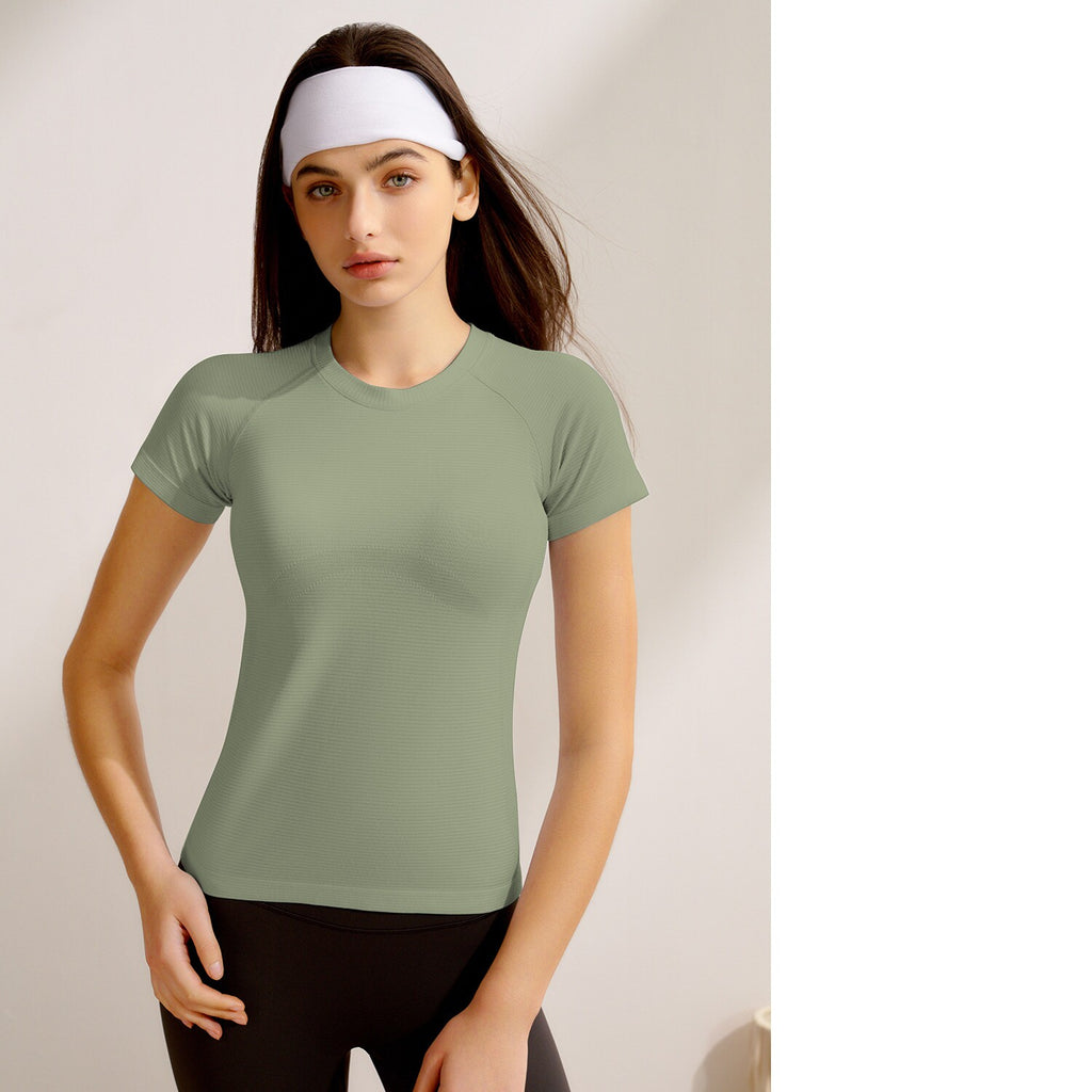 Top de yoga à manches courtes pour femmes