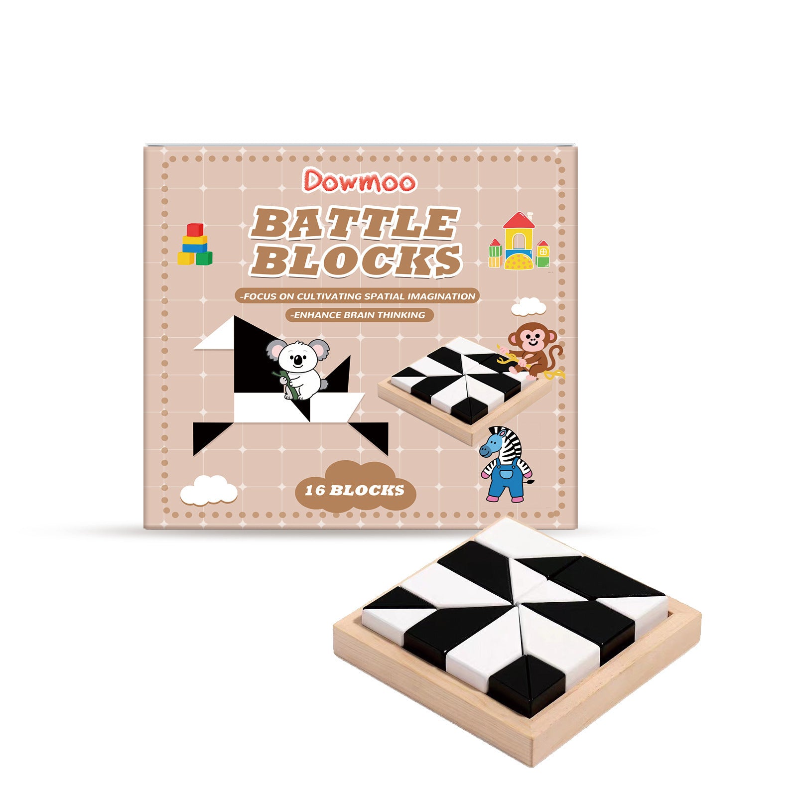 Puzzle de blocs cachés DOWMOO - Développement logique de la pensée des enfants