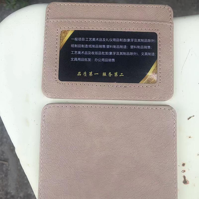 Porte-certificats en cuir véritable pour hommes haut de gamme