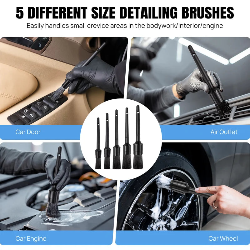 Set de brosse de détail de voiture