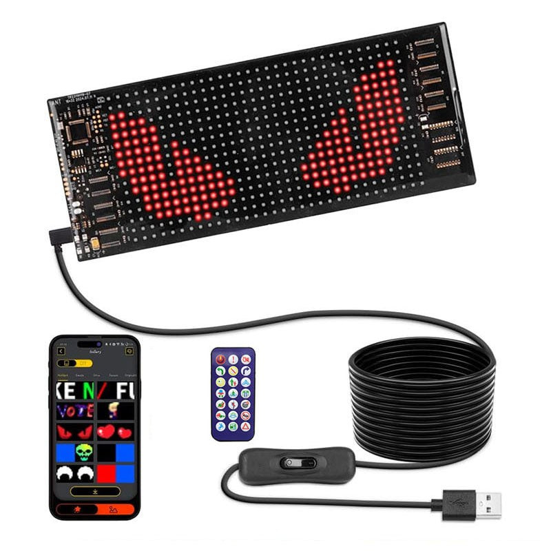 12x59CM Pour Camion-Specific Devil's Eye LED-Screen voiture lumière des yeux lampe dynamique