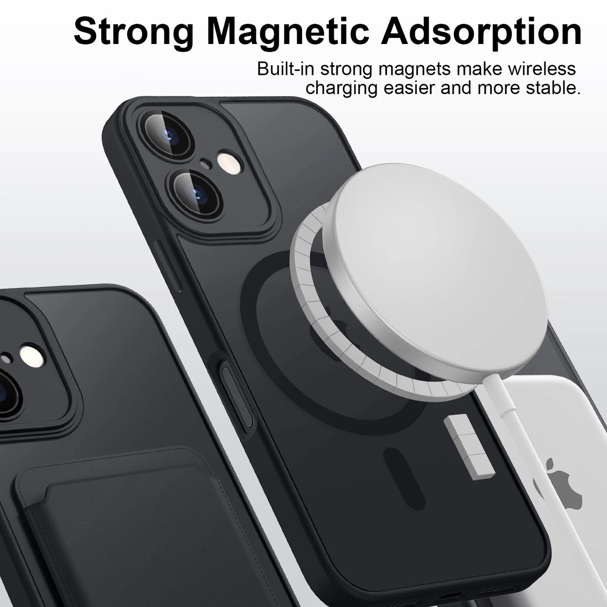 Magnetic Suction Skin-feel Semi-transparent Full Phone Case