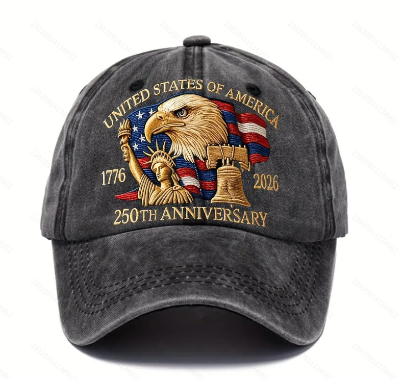 American 250th Anniversary Casquette de baseball adaptée aux hommes et aux femmes - Embro ajustable unisexe