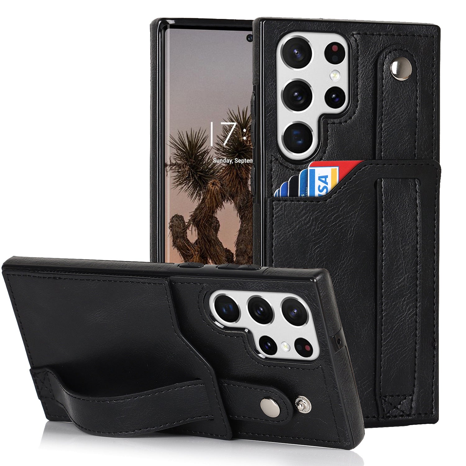 Boîtier en cuir protecteur pour téléphone portable