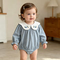 Romper à manches longues de style occidental pour bébé fille