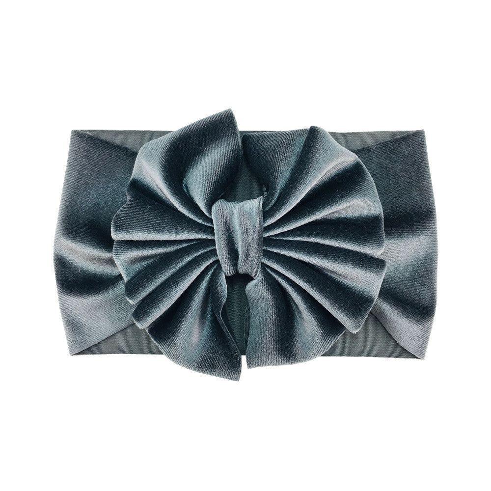 Haut bandeau surdimensionné Gold Velvet Bow