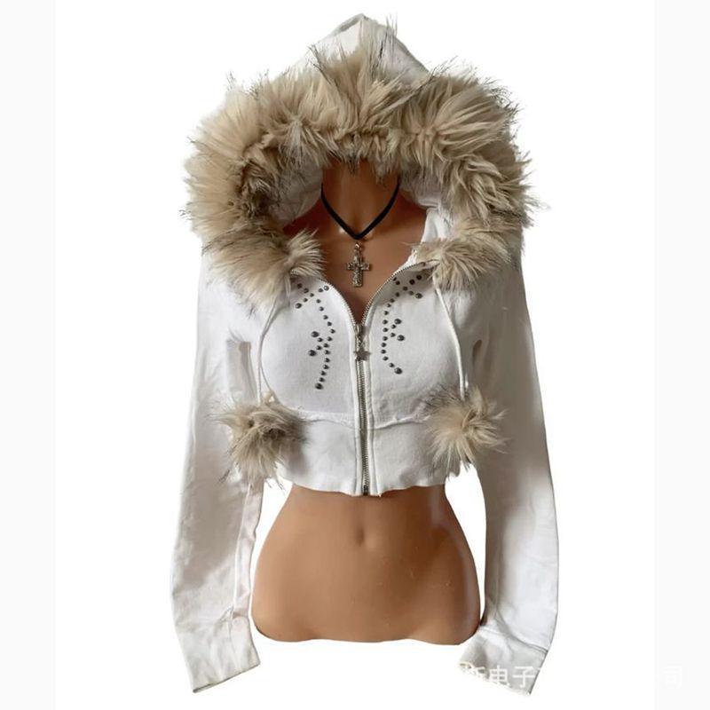 Arrivée Retro Casual En peluche douce et cool Hoodie à capuche