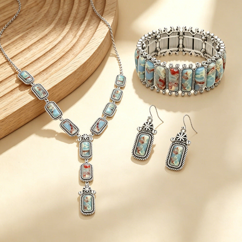 Collier pendentif de Bohemian et bracelet
