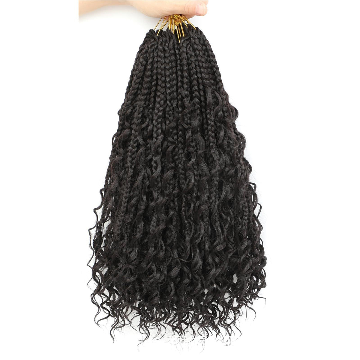 Fibre synthétique Crochet perruque tressée trois brins de tressage