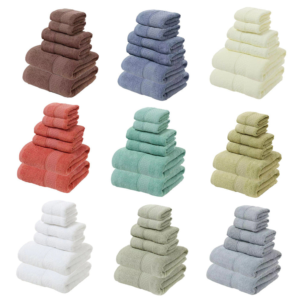 Ensemble de serviette en coton pur absorbant 6 pièces